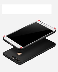 Луксозен силиконов гръб ТПУ ултра тънък МАТ за Huawei P Smart FIG-LX1 черен